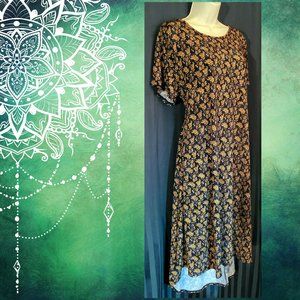 LuLaRoe Size L Floral Maxi Dress